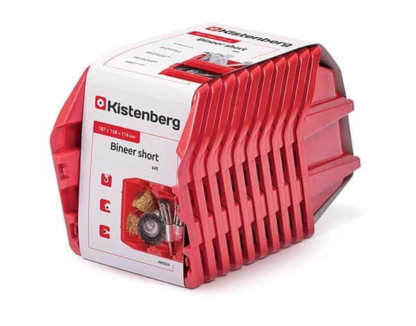 Kistenberg Úložný box 187x158x114mm, červený, súprava 10ks KISTENBERG